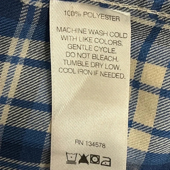 Vineyard Vines Harbor Blue White Flag Plaid Long Sleeve Shirt, Men’s Size Medium - Picture 13 of 14